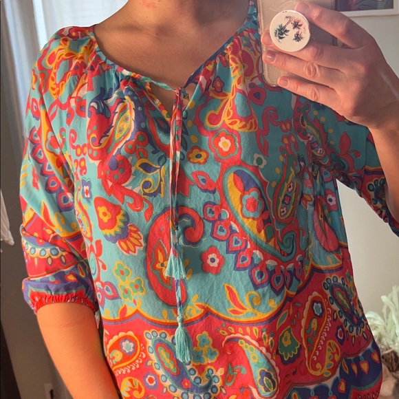 Talbots Tops - Talbots Colorful Paisley Women's Top XLP